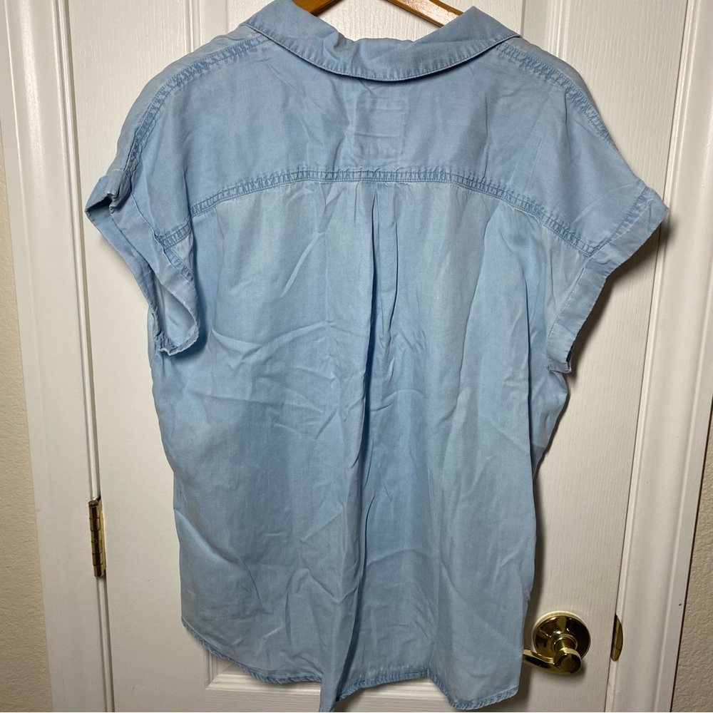 Style & Co Chambray Top Size L - Picture 3 of 4